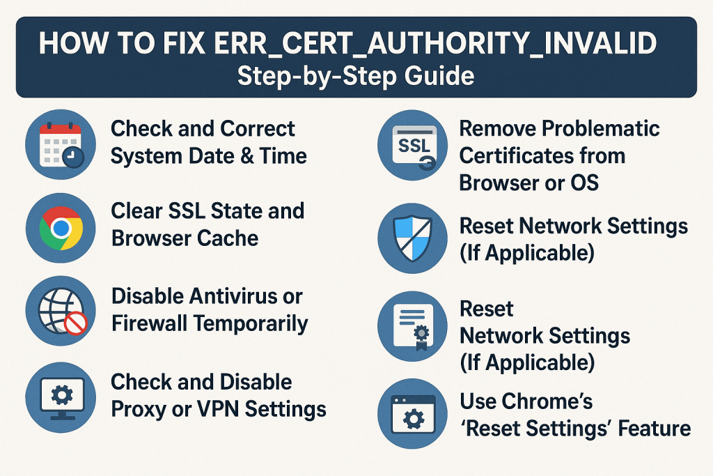 Fix ERR_CERT_AUTHORITY_INVALID in Chrome