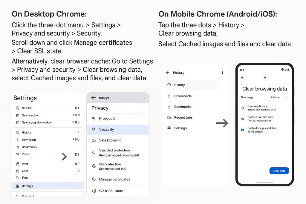 Clear SSL State and Browser Cache