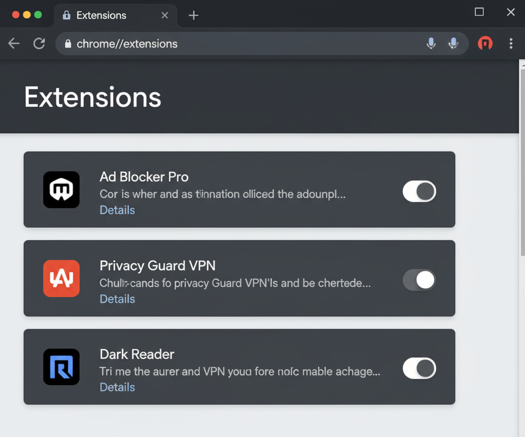 Disable VPN, Proxy, and Browser Extensions