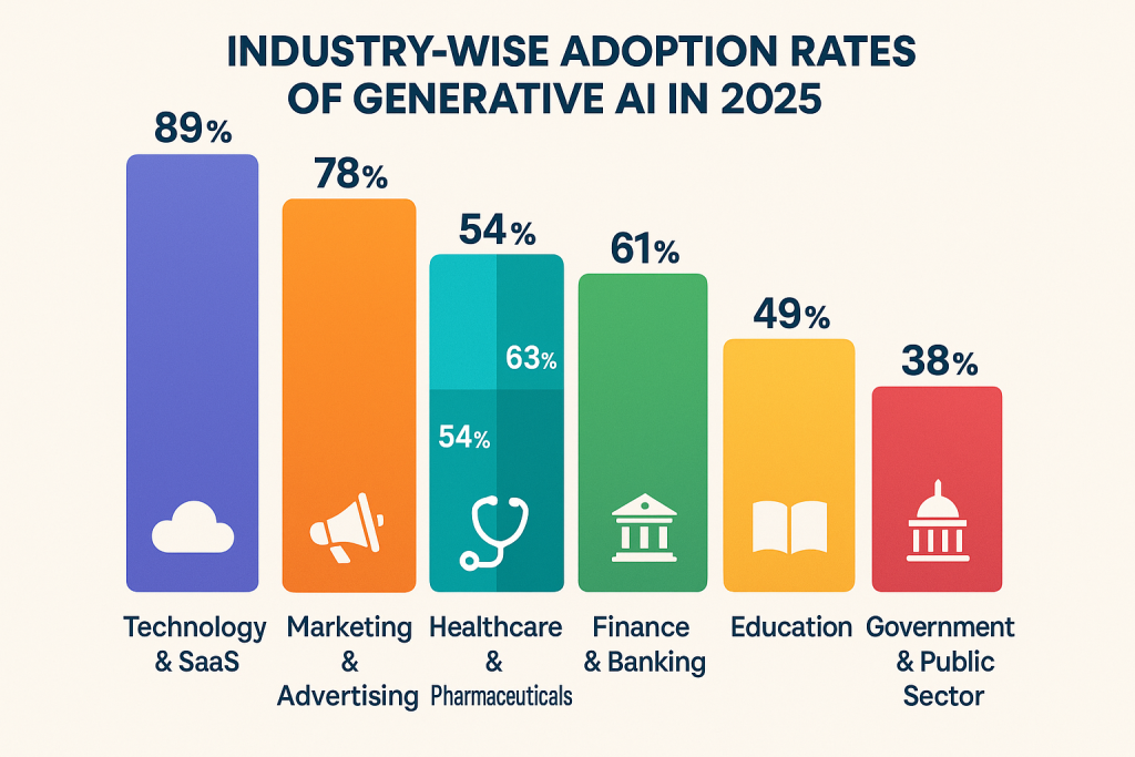 Industry-Wise Adoption of Generative AI (2025)