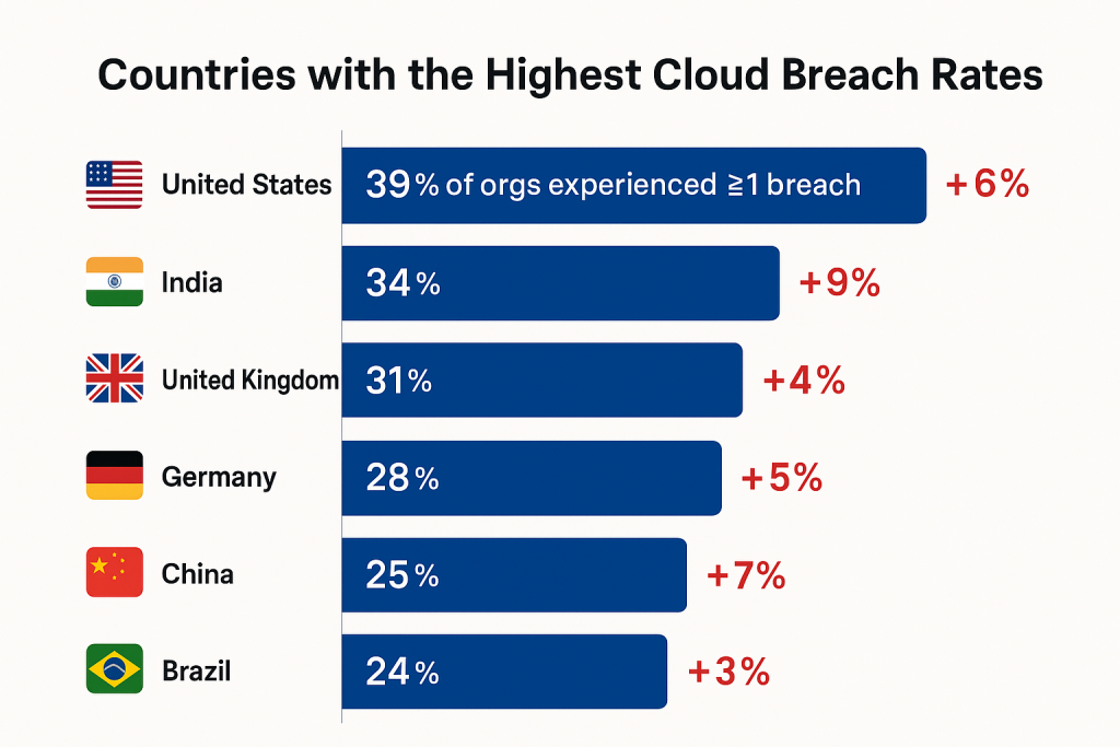 Countries with the Highest Cloud Breach Rates