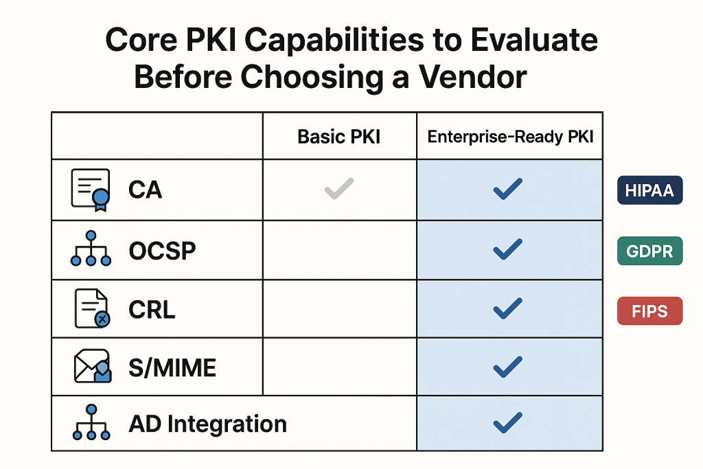 Evaluate PKI Core Capabilities