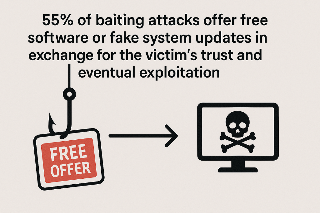 55% of baiting attacks offer free software