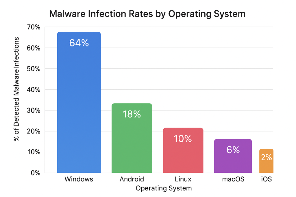 Malware Infection Rates by Operating System