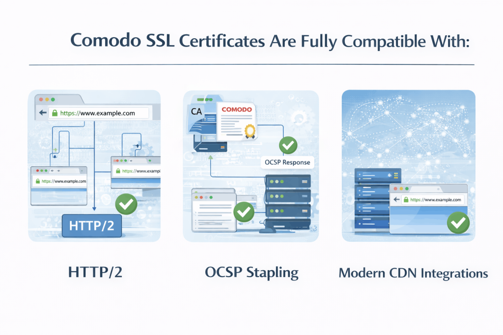 Comodo SSL certificates are fully compatible