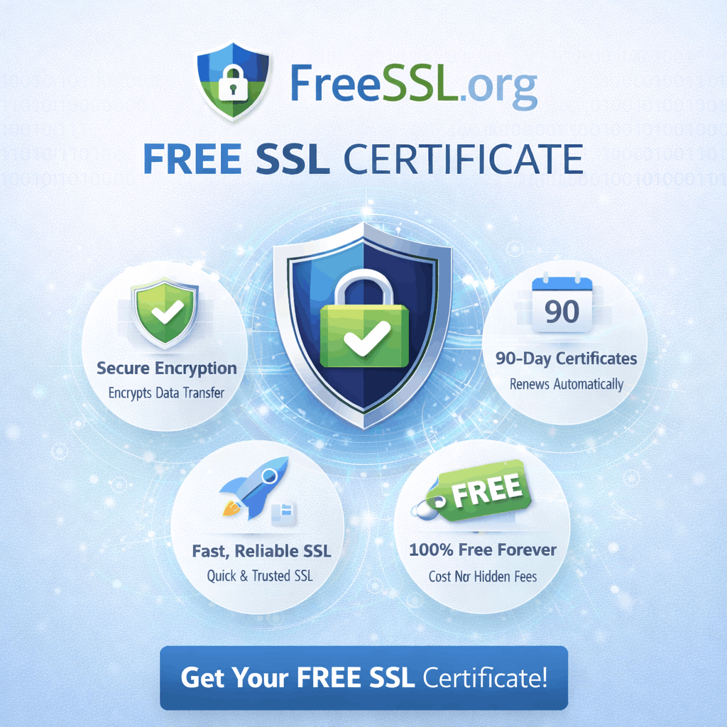 FreeSSL.org Free SSL Certificate Illustration