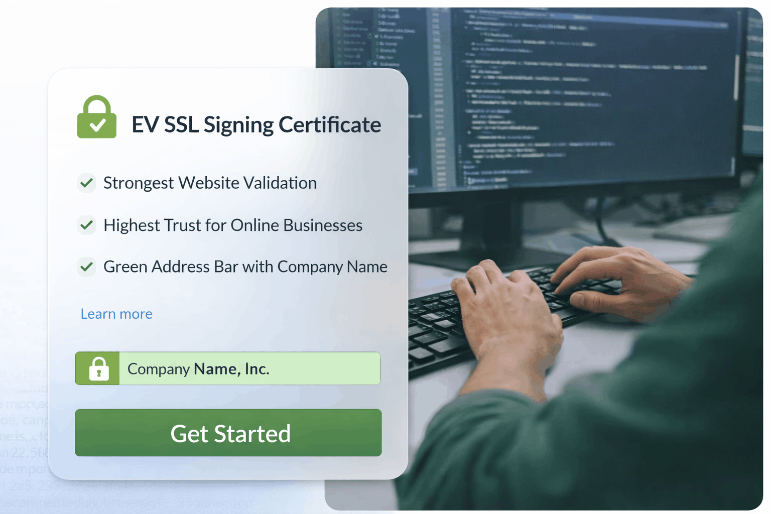 EV SSL Certificate Verified Business Illustration