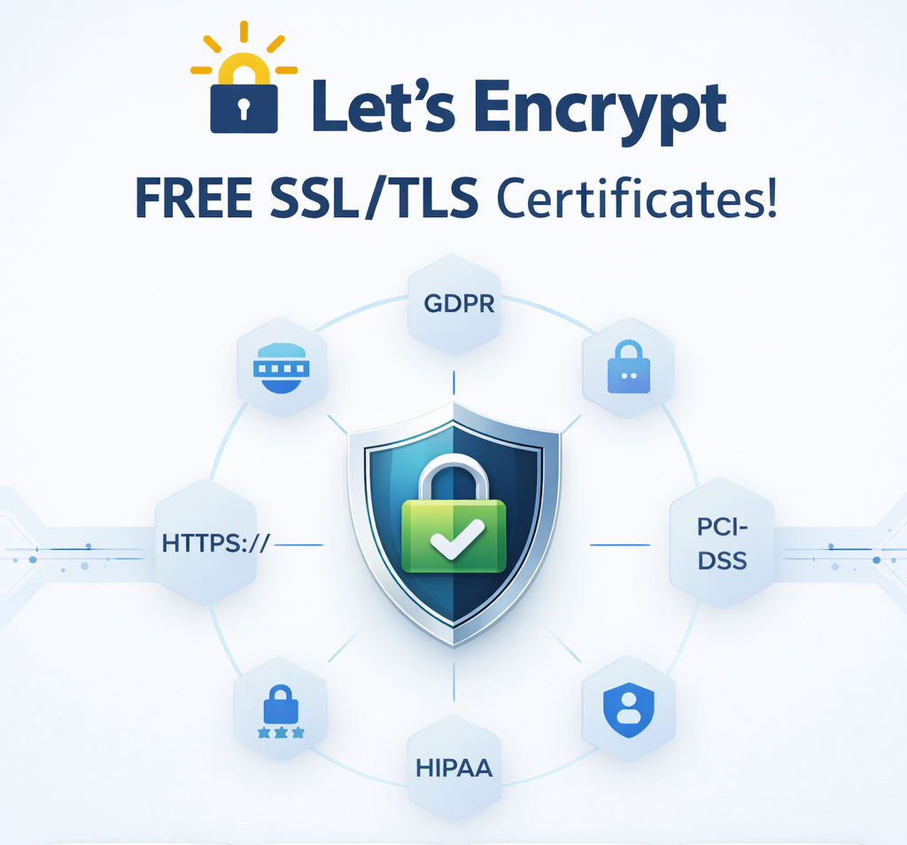 Let’s Encrypt Free SSL Certificate Security Illustration