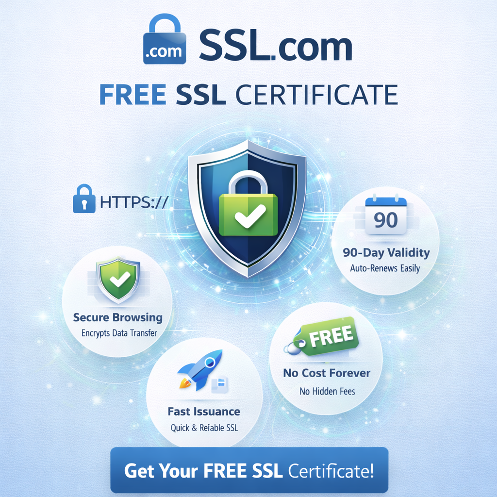 SSL.com Free Trial Certificate Illustration