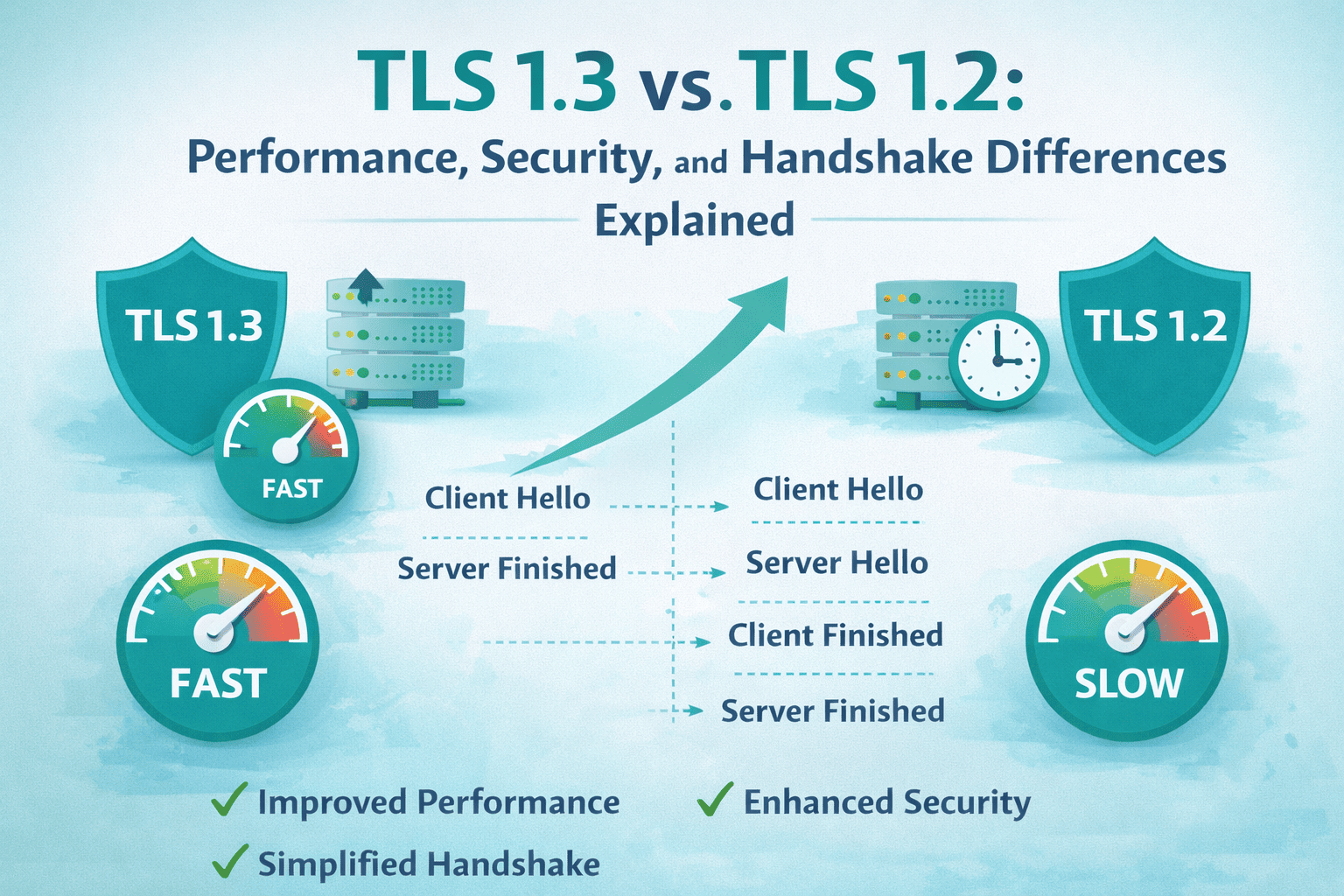TLS 1.3 vs TLS 1.2: Performance, Security, and Handshake Differences Explained