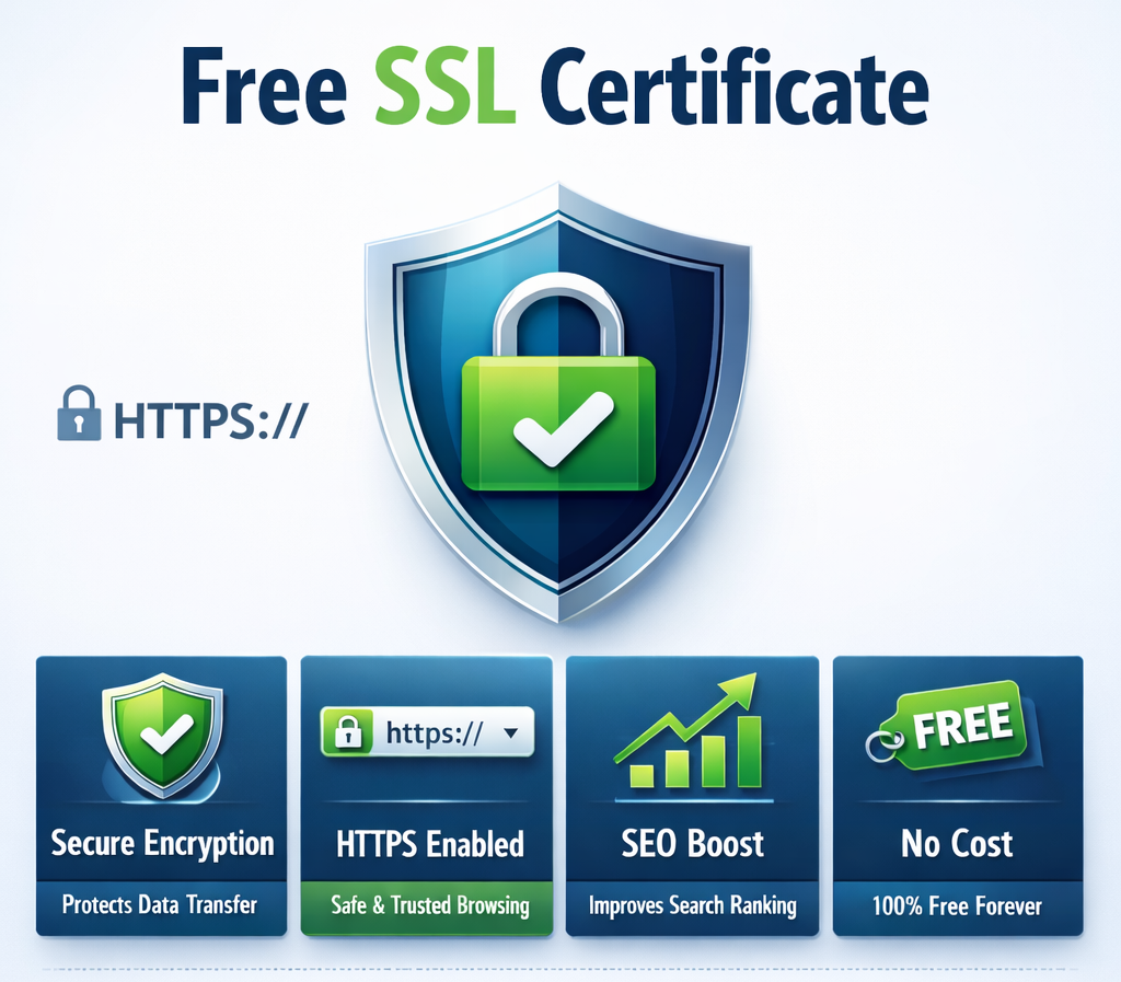 Free SSL Certificate Illustration