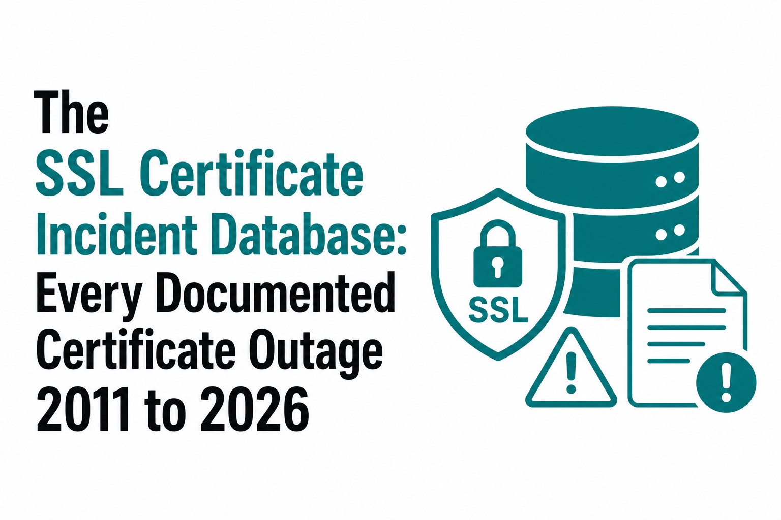 The SSL Certificate Incident Database: Every Documented Certificate Outage 2011 to 2026
