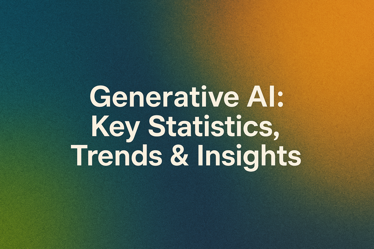 Generative AI Statistics 2026: Market Size & Adoption