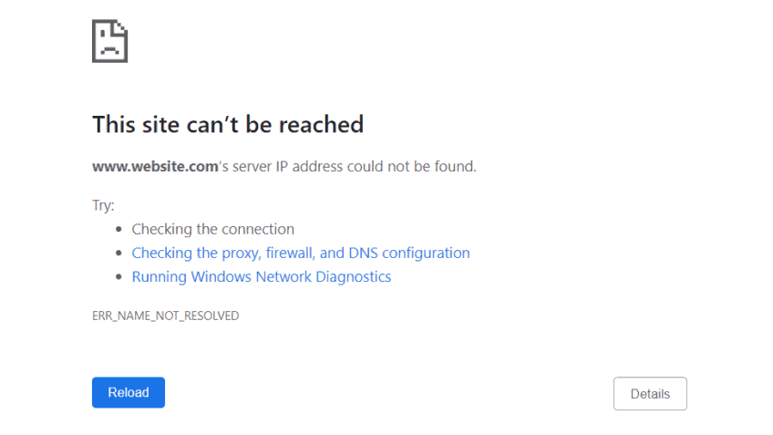 “ERR_NAME_NOT_RESOLVED”: How to Fix this DNS Error in the Google Chrome Browser