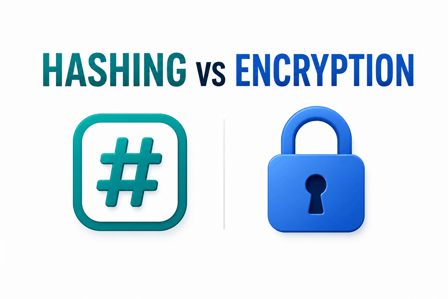 Hashing vs Encryption: The Difference, the Overlap, and When Each Applies
