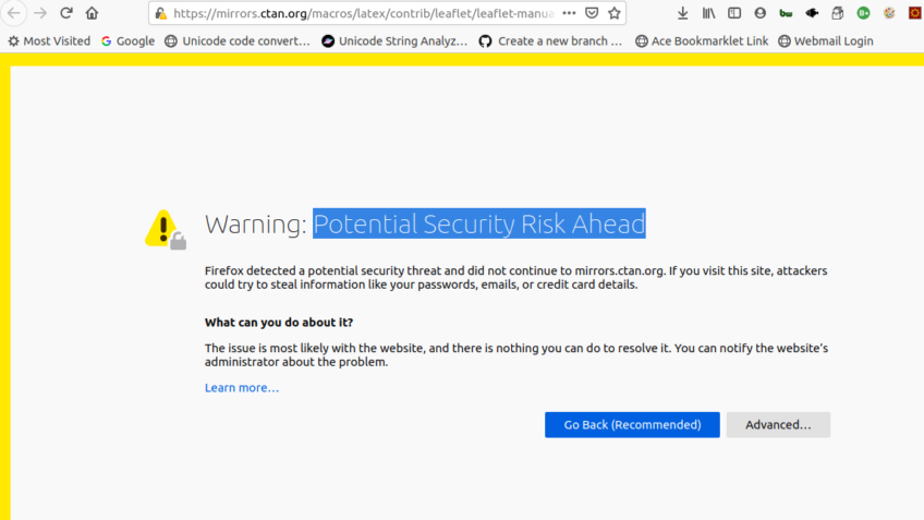 How to Solve Warning: Potential Security Risk Ahead’ Error in Firefox?