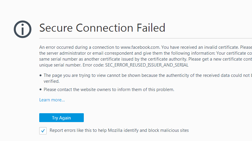 How to Fix SEC_ERROR_REUSED_ISSUER_AND_SERIAL Error Mozilla Firefox?