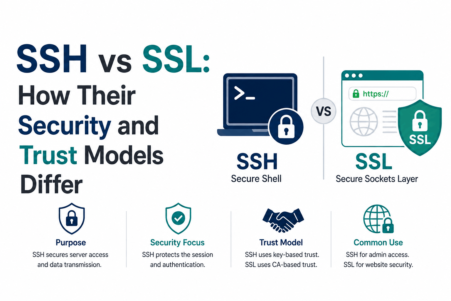 SSH vs SSL: Differences, Similarities and Trust Models