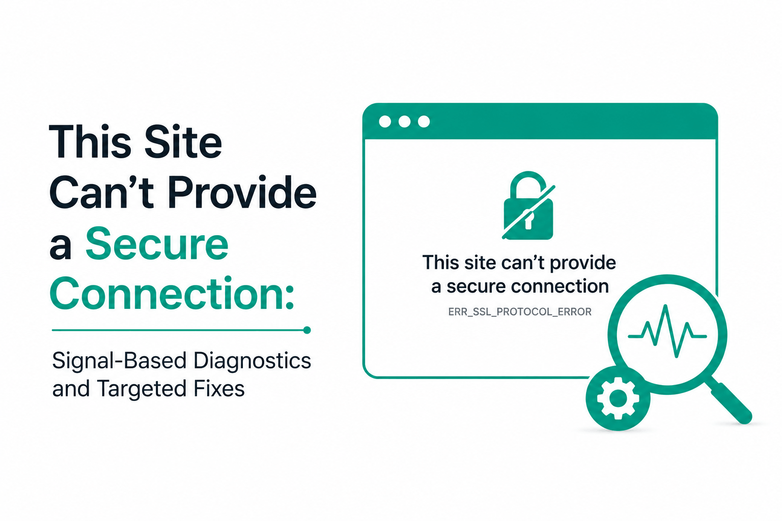 This Site Can’t Provide a Secure Connection: Signal-Based Diagnostics and Targeted Fixes