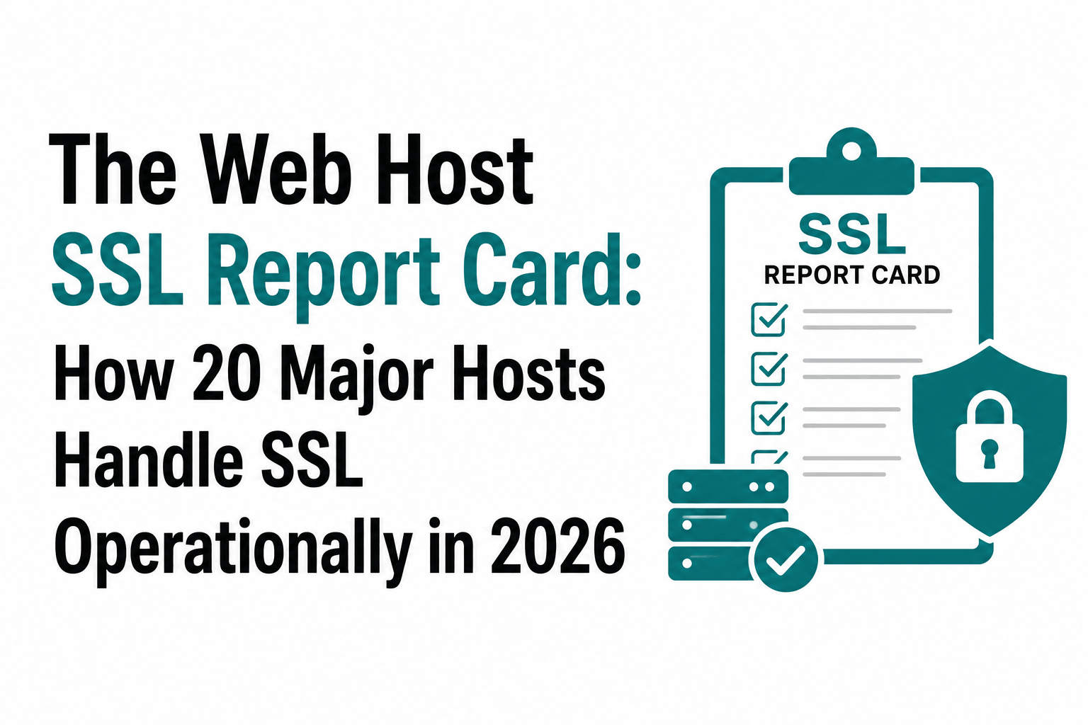The Web Host SSL Report Card: How 20 Major Hosts Handle SSL Operationally in 2026