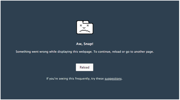 How to fix the ‘aw, Snap!’ page error on google chrome?